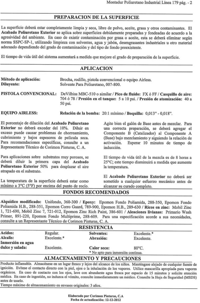 MONTADUR POLIURETANO INDUSTRIAL NEGRO GAL KIT MONTANA
