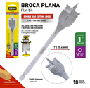 MECHA PLANA P/MADERA 1" COVO
