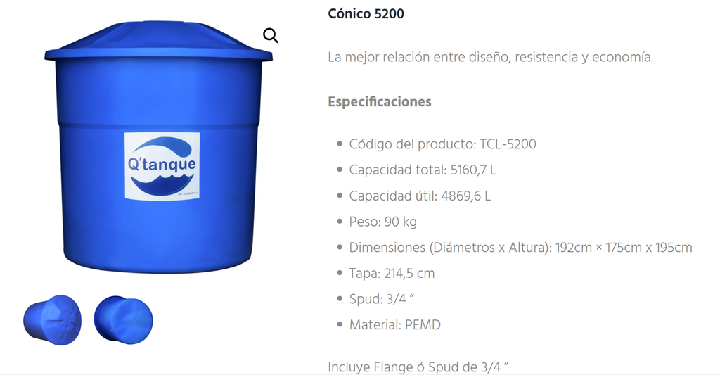 TANQUE CONICO 5200LT
