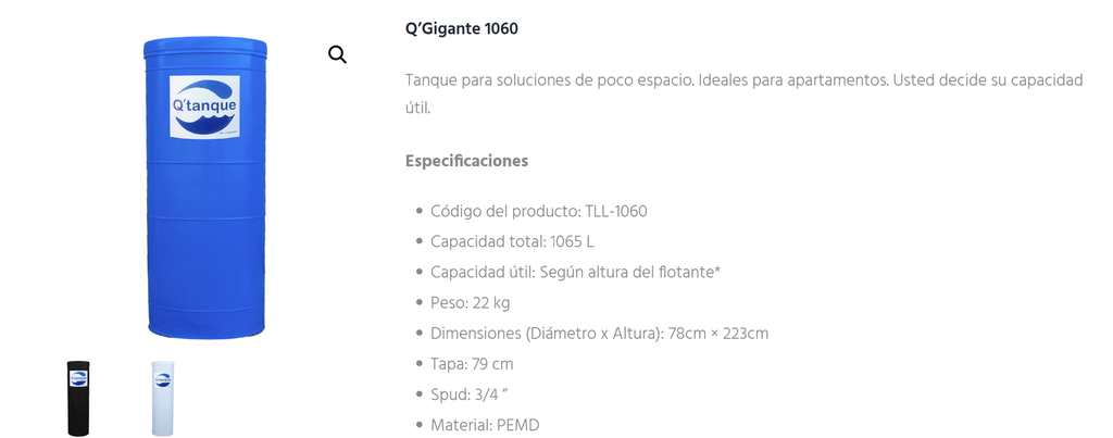 TANQUE CILINDRICO 370LT