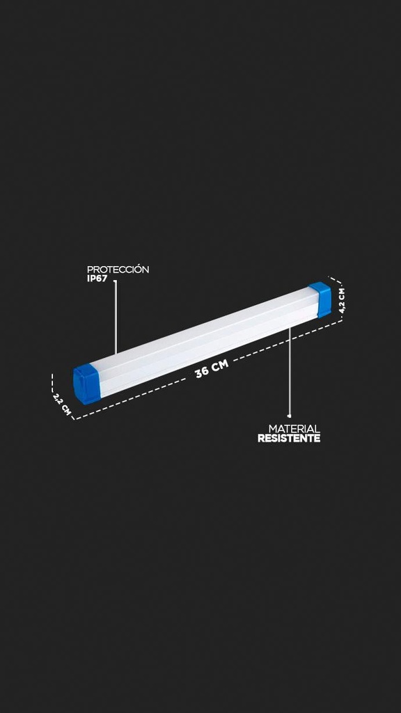 LAMPARA EMERGENCIA LED DE 40W SPLENDY USB RECARGABLE IK