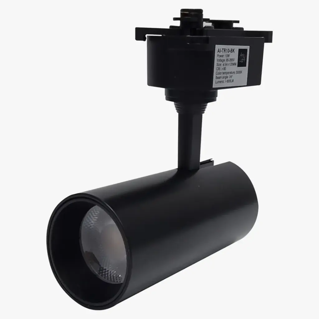 LAMPARA PARA RIEL LED 10W 3000K NEGRA