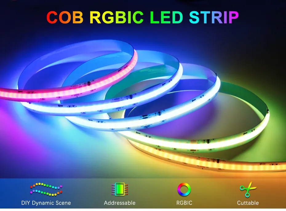 KIT CINTA COB RGB IC 5MTS RUNNING IB