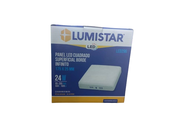 PANEL LED 24W BORDE INFINITO CUADRADO 6500K LUMISTAR