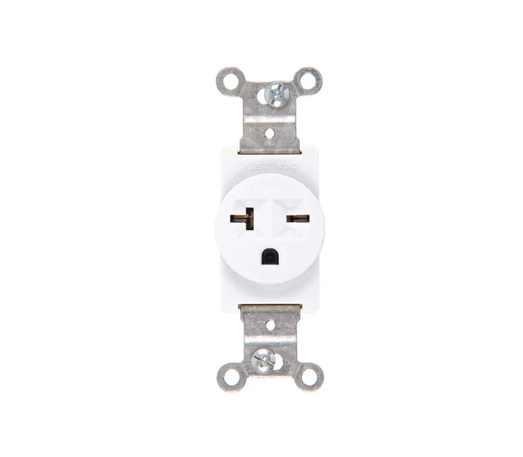 TOMA BLANCA SENCILLA C/TIERRA P/EMPOTRAR 127-250 V STANDART LUMISTAR
