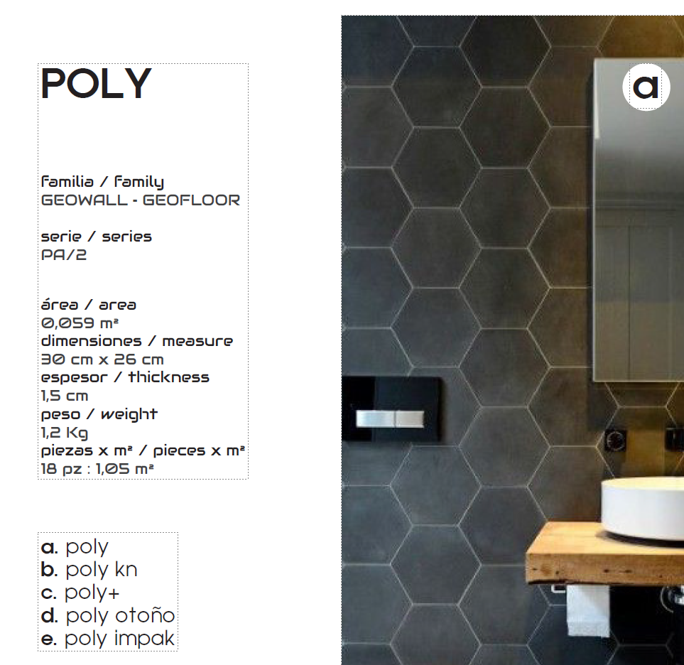 POLY M2 (18 pz : 1,05 m²)