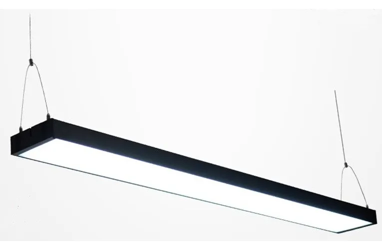 LAMPARA COLGANTE RECTANGULAR NEGRA 50W 117.6X9.3X4CM LUZ BLANCA