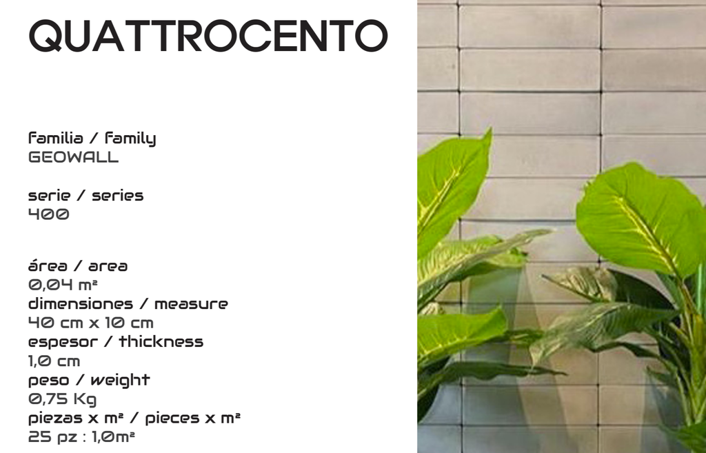 QUATTROCENTO M2 (25 Piezas = 1m2)