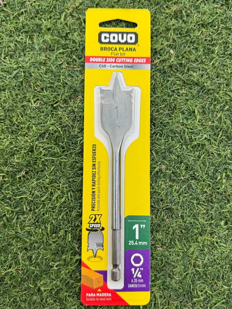 MECHA PLANA P/MADERA 1" COVO