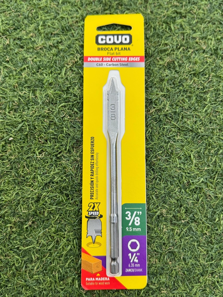 MECHA PLANA P/MADERA 3/8" COVO