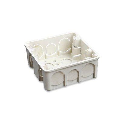 CAJETIN CUADRADO COMB PLASTICO 4X4 BLANCO 0-203