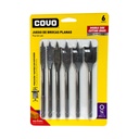 JUEGO DE MECHAS O BROCAS PLANAS PARA MADERA 6UNDS COVO 9-592