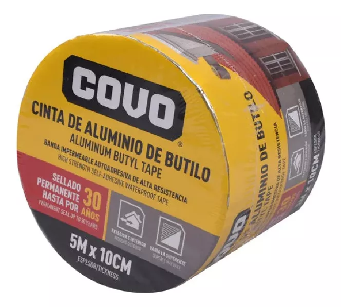 MANTO ADHESIVO BUTILO 5MTS X 10CM COVO 5-456
