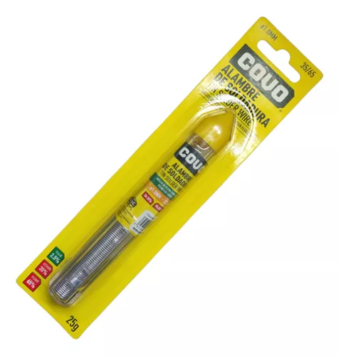 ALAMBRE PARA SOLDAR ESTAÑO 1.0MM 25G COVO 35/65 