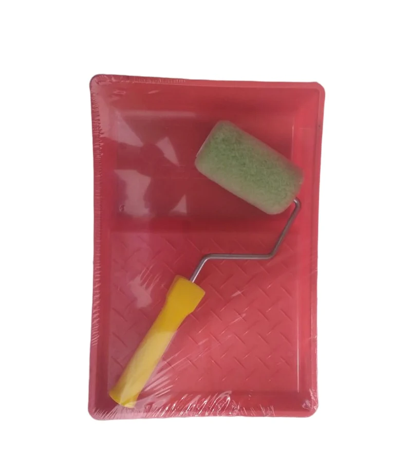 SET PEQUEÑO BANDEJA ROJA Y RODILLO METAL 4x6mm   CERDEX 