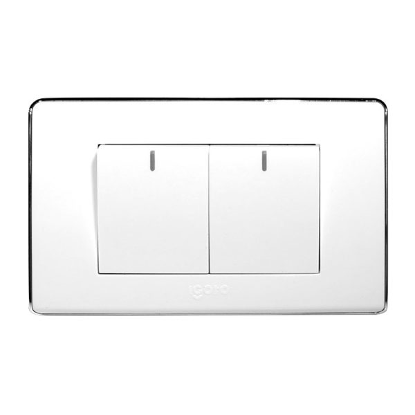 INTERRUPTOR DOBLE SERIE A BLANCO IGOTO 