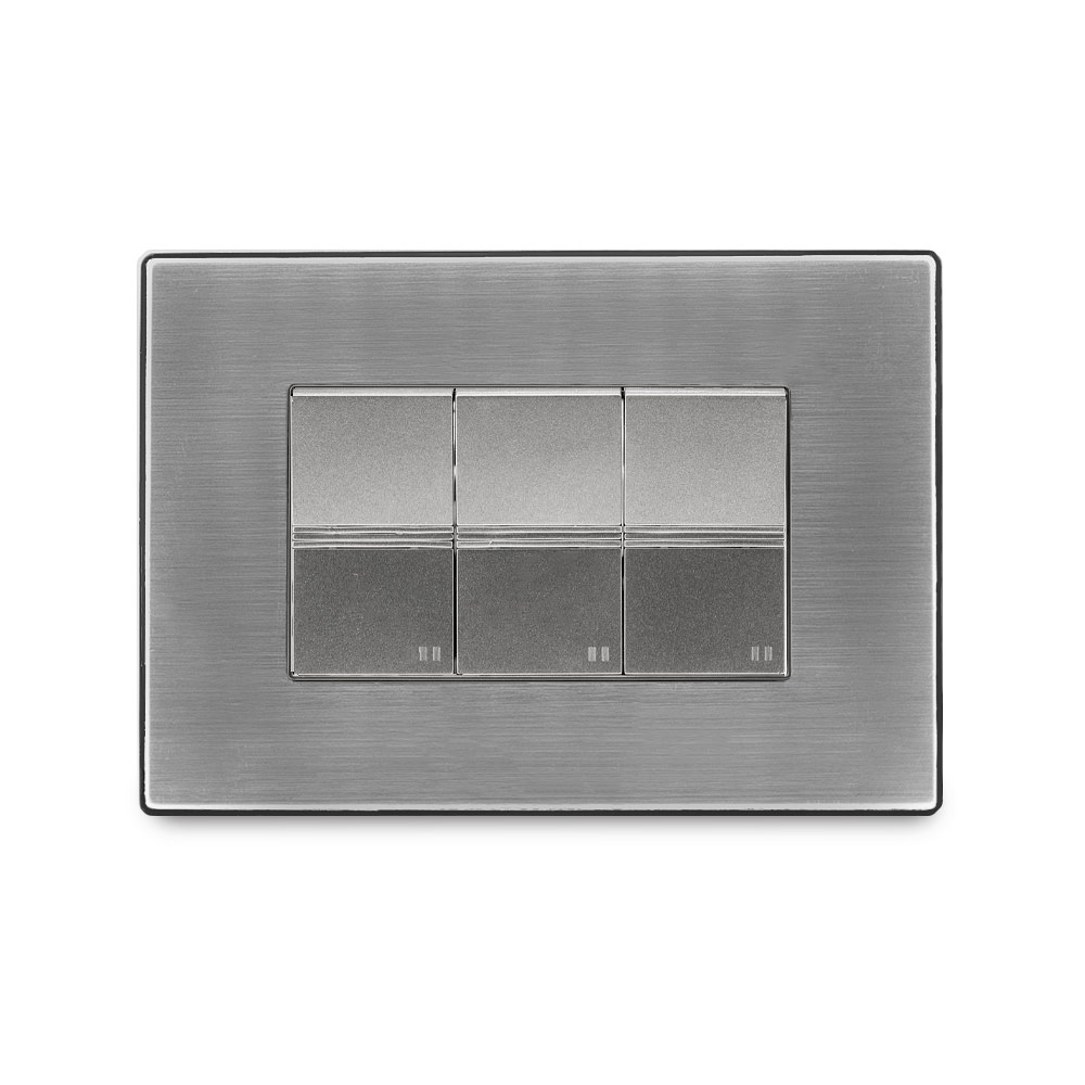 INTERRUPTOR TRIPLE SERIE INOX IGOTO