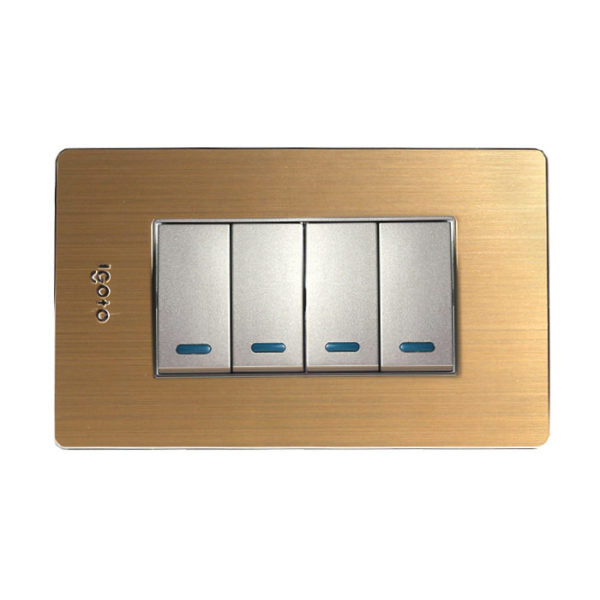 INTERRUPTOR MULTIPLE 4 BEIGE SERIE X IGOTO  