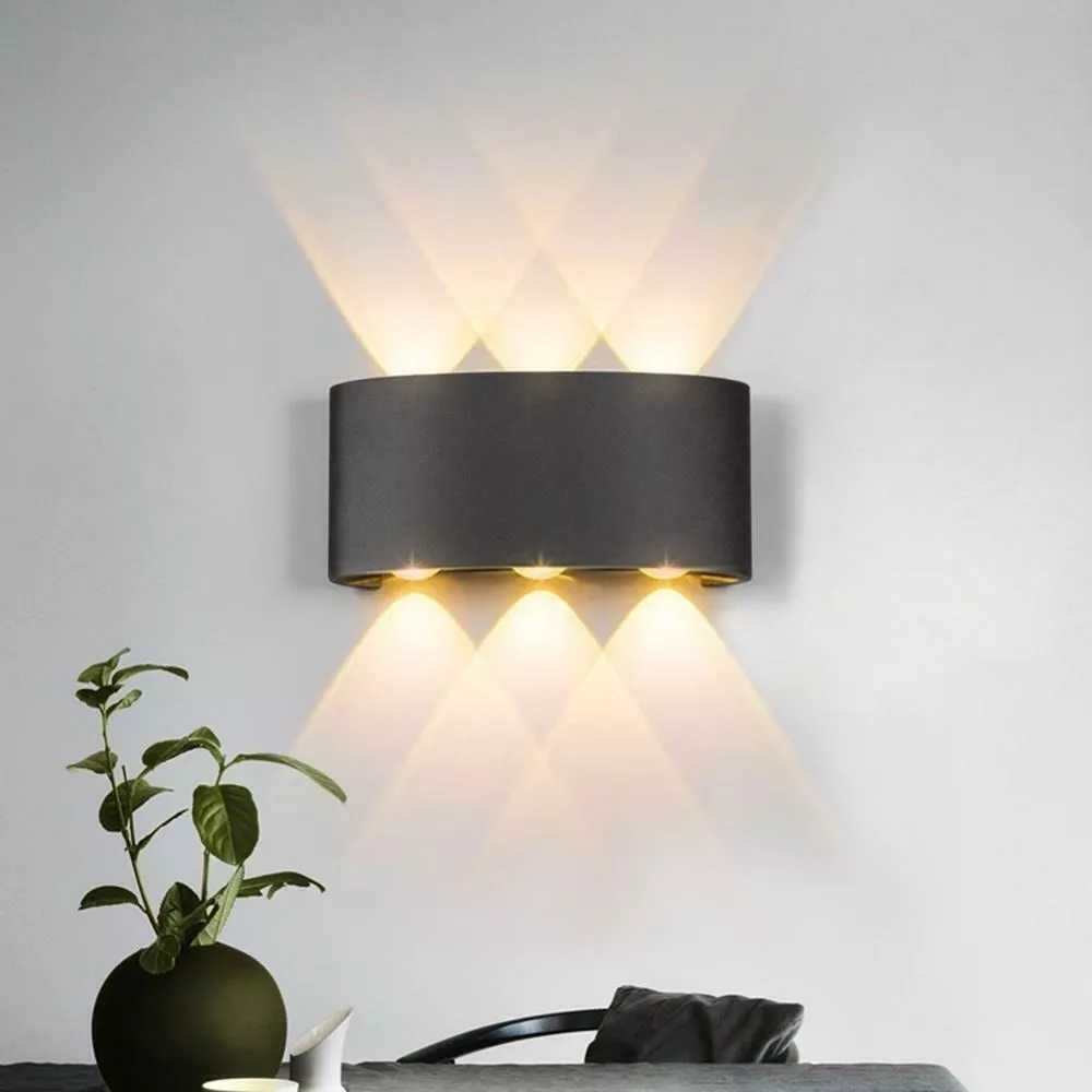 Aplique Para Pared 6W 3000K IP65 150X75X42MM Negro AI