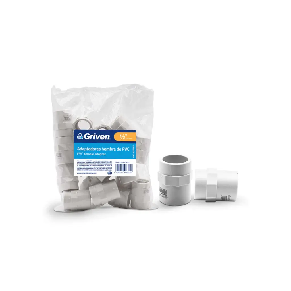 ADAPTADOR PVC 1/2" HEMBRA GRIS GRIVEN 