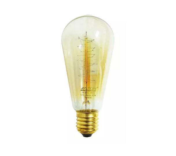 BOMBILLO EDISON VINTAGE DE FILAMENTO 40W ST64 2700K 1672 ZAXON