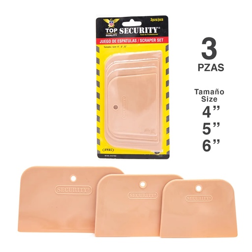 [A145-YK03] JUEGO DE 3 ESPATULAS PVC SECURITY 5-102