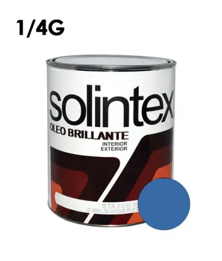 [0556-02] OLEO BRILLANTE AZUL ATLANTICO 1/4 GAL SOLINTEX