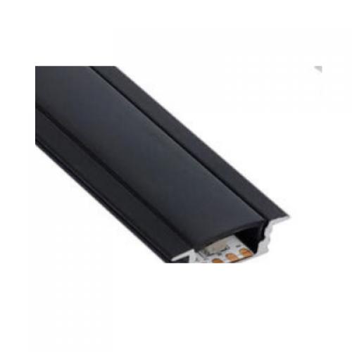 [03-0985] PERFIL DE ALUMINIO NEGRO 2CM X 1CM X 2.6CM X 3 METROS 1746 ZX