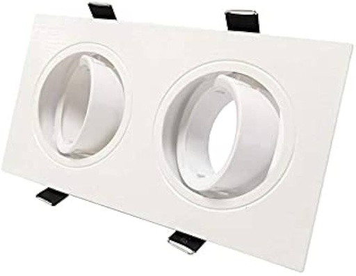 [LD-1557] LAMPARA OJO DE BUEY REDONDO DOBLE BLANCO SIN BOMBILLO