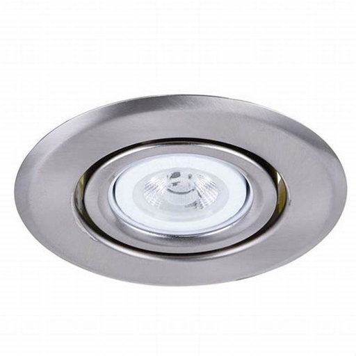 [LD-1561] LAMPARA OJO DE BUEY REDONDO ACERO PLATEADO SIN BOMBILLO