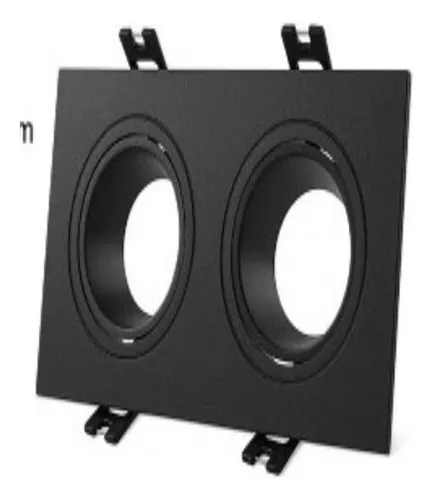 [LD-1558] LAMPARA OJO DE BUEY REDONDO DOBLE NEGRO 
