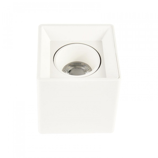 [IPL158] APLIQUE LAMPARA SOBREPONER CUBO BLANCO 96X96X100MM IP20 USA GU10 M