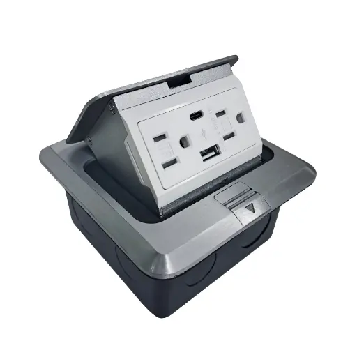 [IG-TDEUC] TOMACORRIENTE DOBLE PARA EMPOTRAR + USB+ TIPO C IGOTO