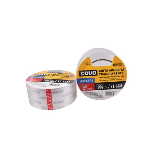 [CV-SCT48100] CINTA ADHESIVA TRANSPARENTE 91.44MT EMBALAR COVO 5-713