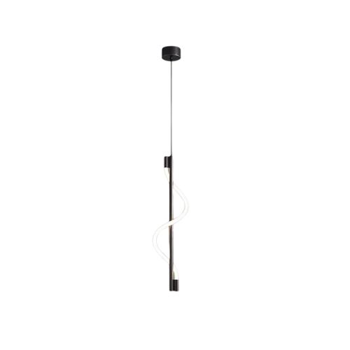 [03-1113] LAMPARA COLGANTE VERTICAL NEGRA NYLON FLEX 15W 3000K + 4000K + 6000K 85-265V 1980 ZX