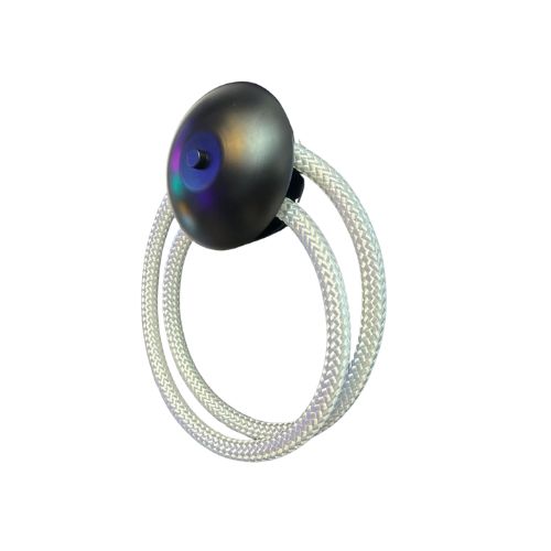 [03-1108] LáMPARA LED DE APLIQUE NEGRO DECORATIVA DOBLE CíRCULO NYLON FLEX 25W 3000K+4000K+6500K AC85-265 BASE 12CM FLEX 1.5M 1982