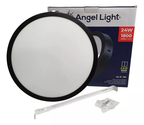 [A105-PB002R-24W-B] PANEL LED 24W REDONDO SUPERFICIAL NEGRO 6400K ANGEL 4-866