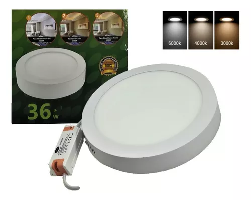[LD-1502] PANEL LED REDONDO SUPERFICIAL 3 TONOS 36W