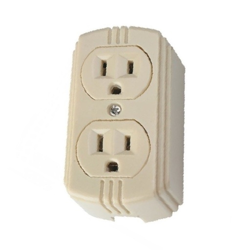 [SW06] TOMACORRIENTE DOBLE C/TIERRA SUPERFICIAL 125V 15AMP LUMISTAR