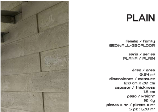 [GEO4] PLAIN 120X20 M2 (5 piezas = 1,20m2)
