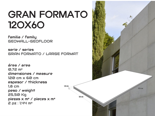 [GEO5] GRAN FORMATO 120X60 M2 (2 Piezas = 1,44m2)