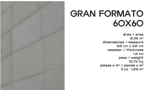 [GEO6] GRAN FORMATO 60X60 M2 (3 Piezas = 1,08m2)