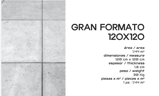 [GEO7] GRAN FORMATO 120X120 M2 (1 Piezas = 1,44m2)