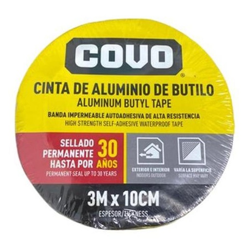 [CV-BW-1513] MANTO ADHESIVO BUTILO 3MTS X 10CM COVO 5-455