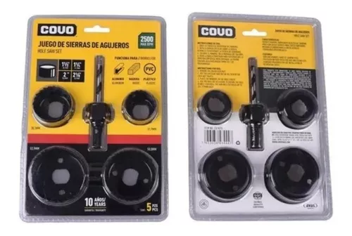 [CV-KIT5] JUEGO DE SIERRAS DE AGUJEROS CORTACIRCULO PARA CERRADURA COVO 4-882