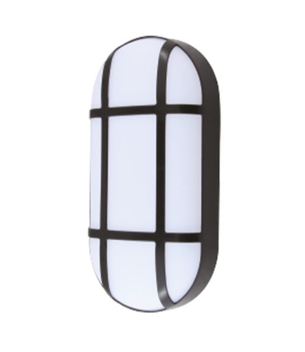 [LED212] VAPOLETA LED OVALADA NEGRA 24W 6500K IP54 250X120X48mm LUMISTAR 