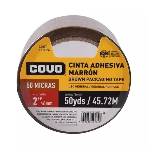 [CV-BT4850] CINTA ADHESIVA MARRON  45MT PARA EMBALAR COVO  
