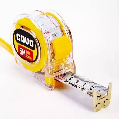 [A145-93T05525] CINTA METRICA TRANSPARENTE 5MT COVO 4-197