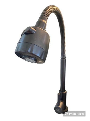 [GF-GFFB12] GRIFERIA FLEXIBLE BLACK ACERO INOX 304 AGUA FRIA 1/2 GF    