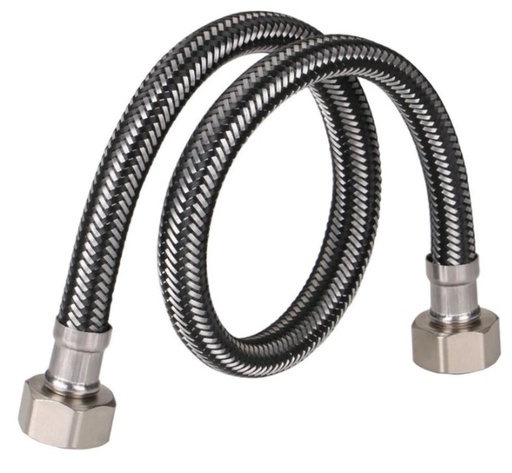 [GF-C1212] CANILLA 1/2 X 1/2 ACERO INOX 50CM GF 